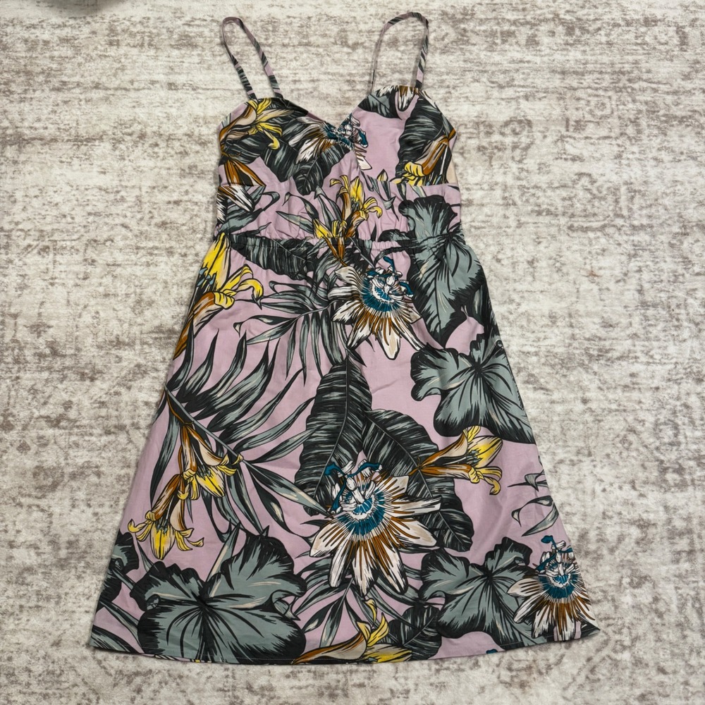 J.Crew Pink Tropical Floral Smocked Mini Sundress Sleeveless Cotton Stretch XS